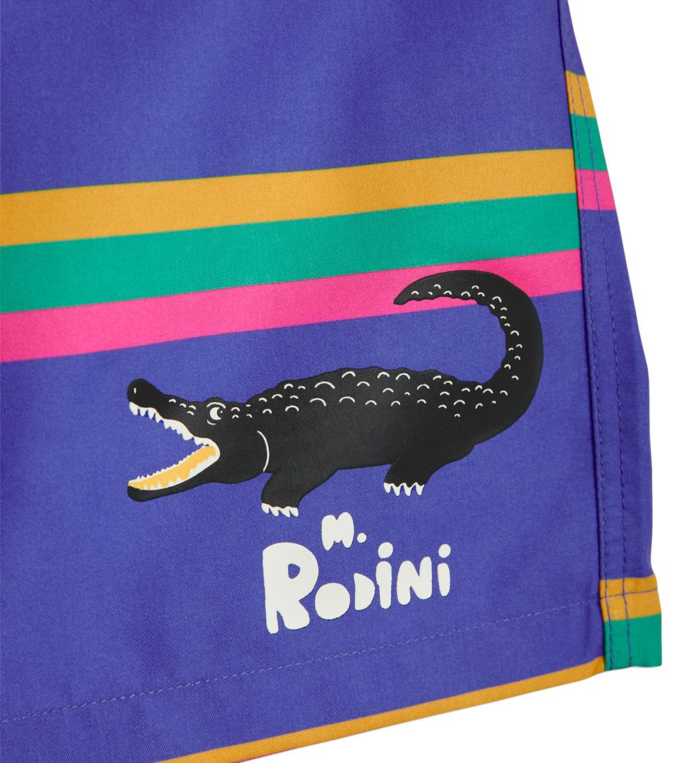 Mini Rodini Swim Trunks - Crocodile - Blue/Multi