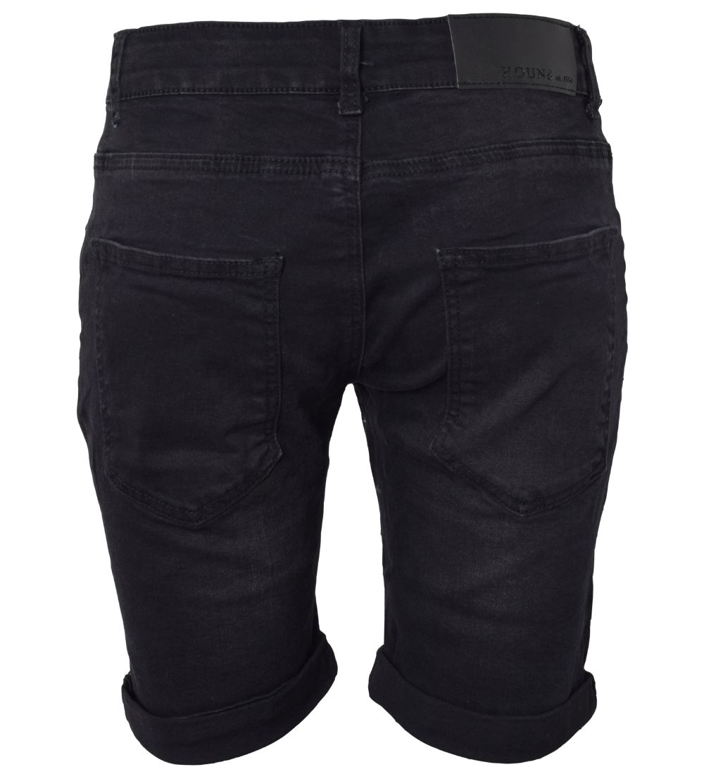 Hound Stuttbuxur - Straight - Black Denim