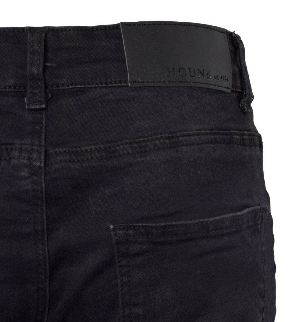Hound Stuttbuxur - Straight - Black Denim