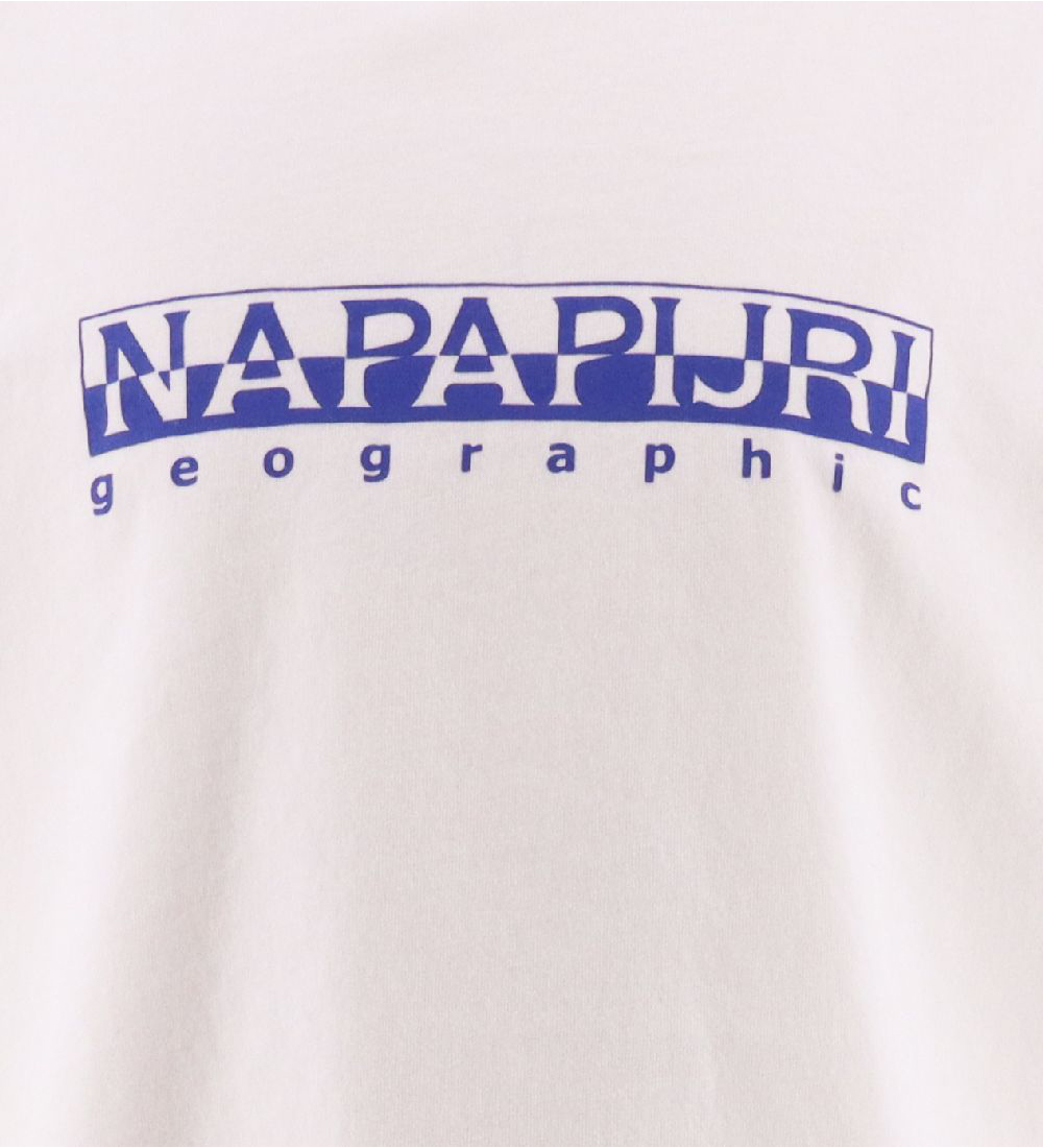 T-Shirt Napapijri - Bright White av. Bleu