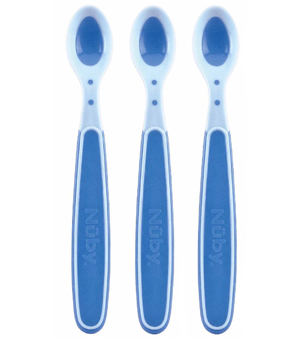 Nuby Temperaturempfindliche Löffel - 3er-Pack - Blau
