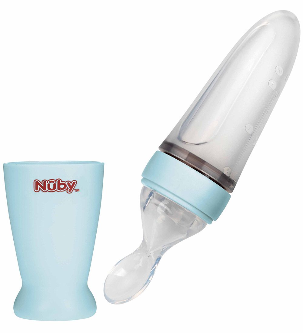 Nuby Food Container w. Spoon - 90ml - Blue
