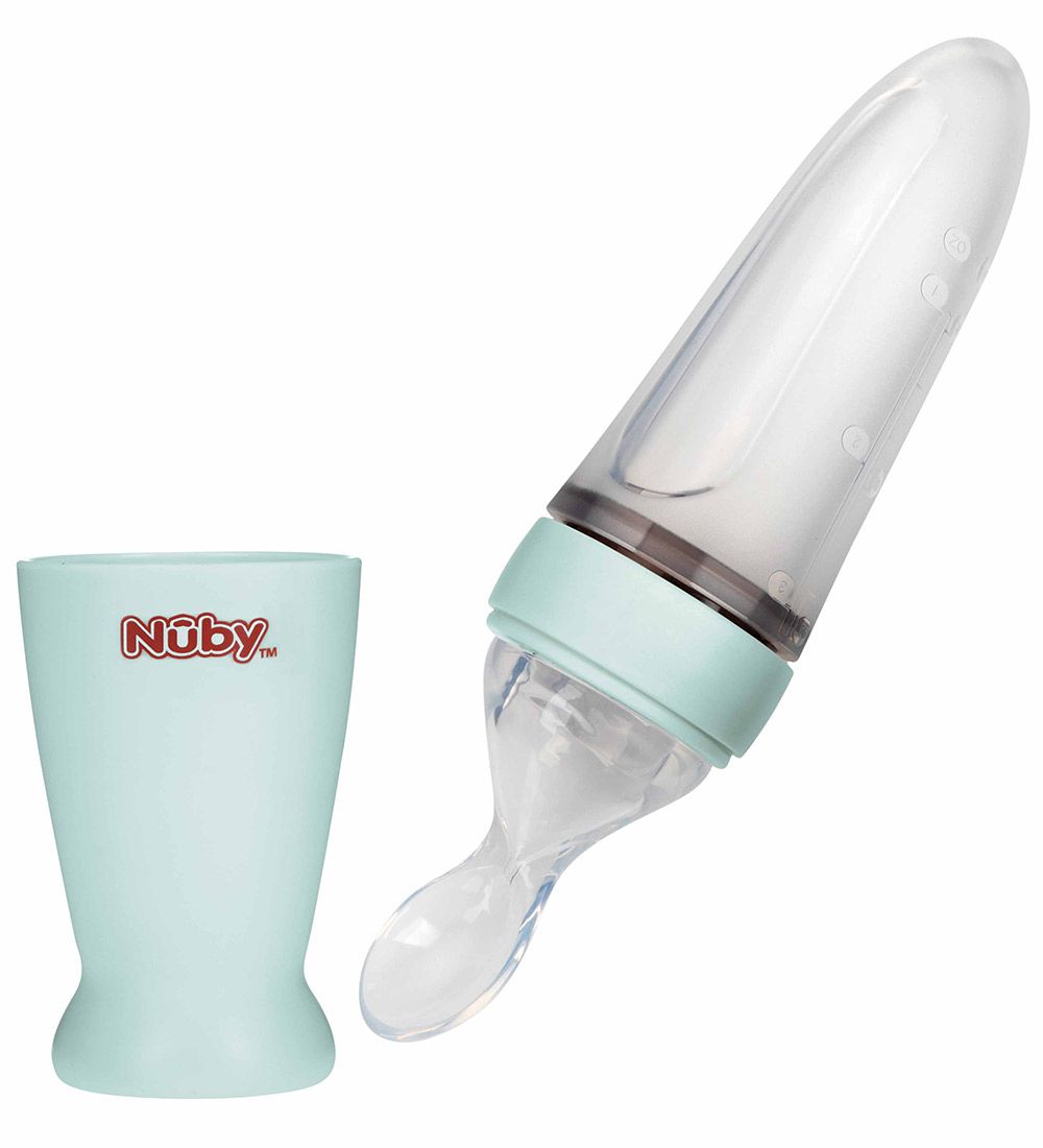 Nuby Food Container w. Spoon - 90ml - Green