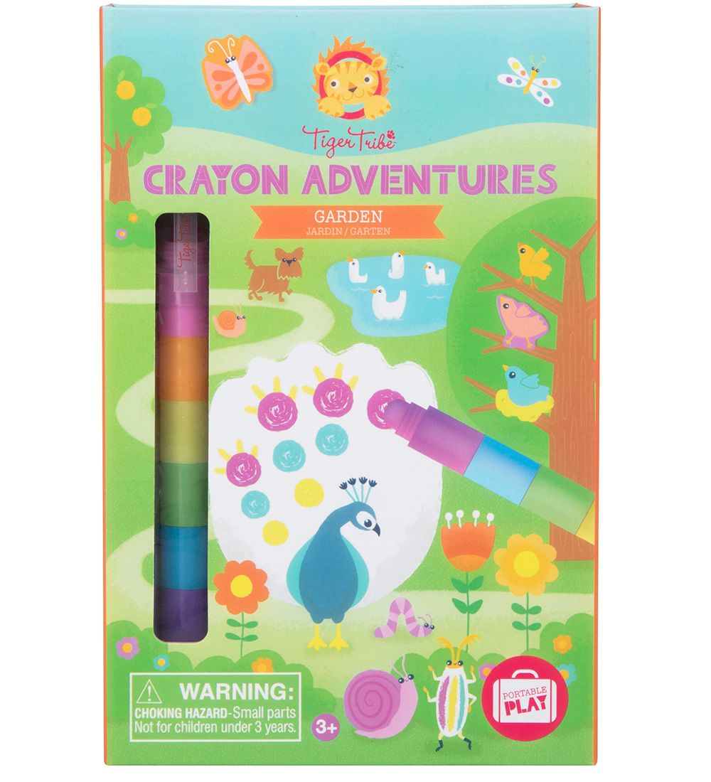 Tiger Tribe Colouring Set - Crayon Adventures - Garden