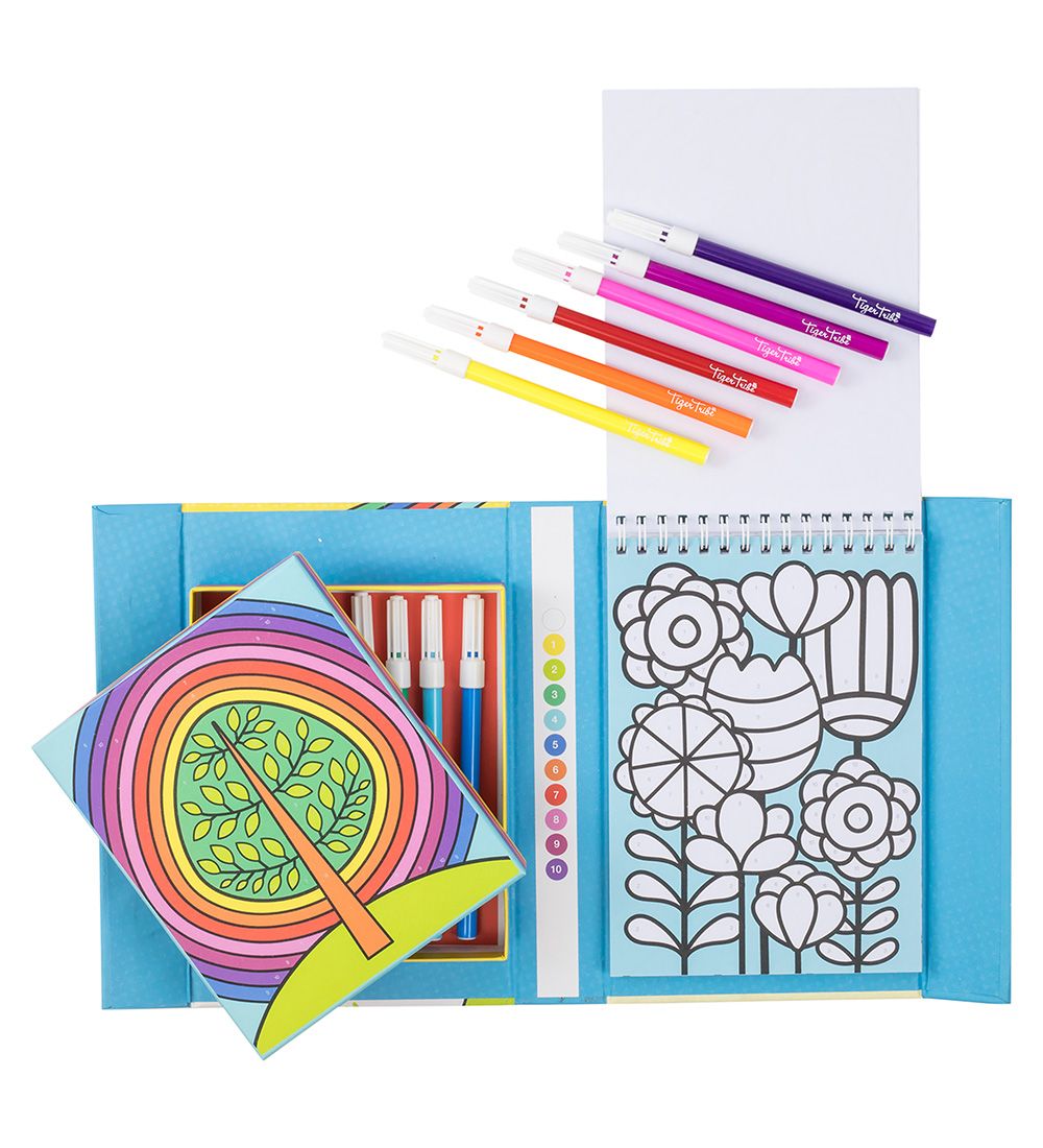 Tiger Tribe Color Colouring Set - Colour By Numbers - Rainbow Ga