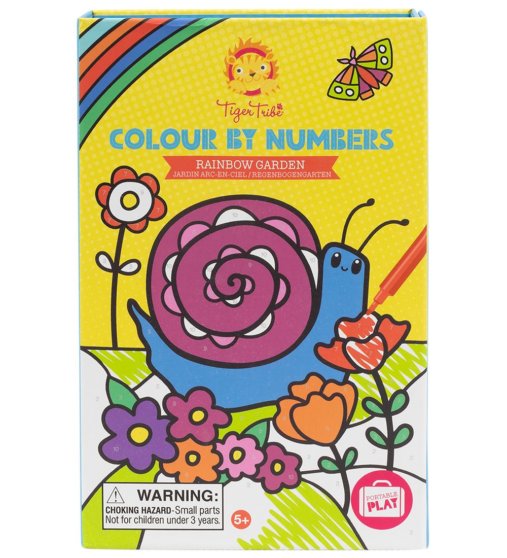 Tiger Tribe Color Colouring Set - Colour By Numbers - Rainbow Ga