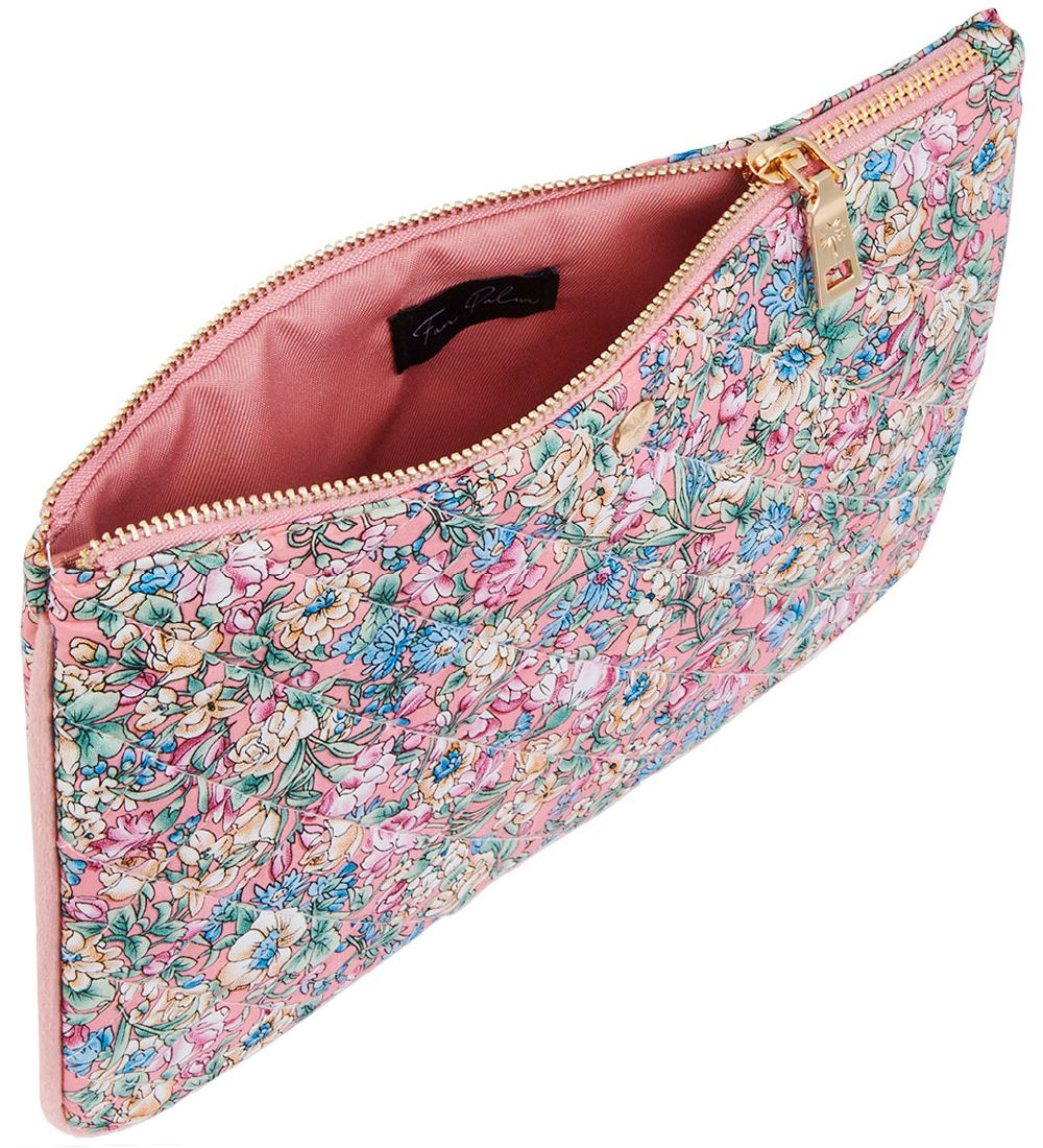 Fan Palm Toiletry Bag Bag - Clutch - Rosie Flower