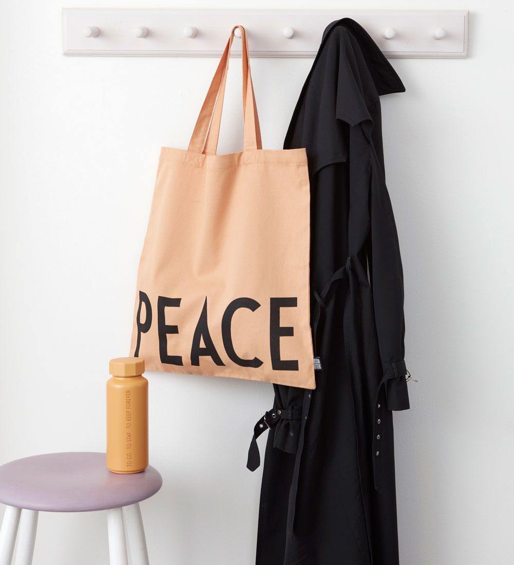 Design Letters Totebag - Peace - Peach