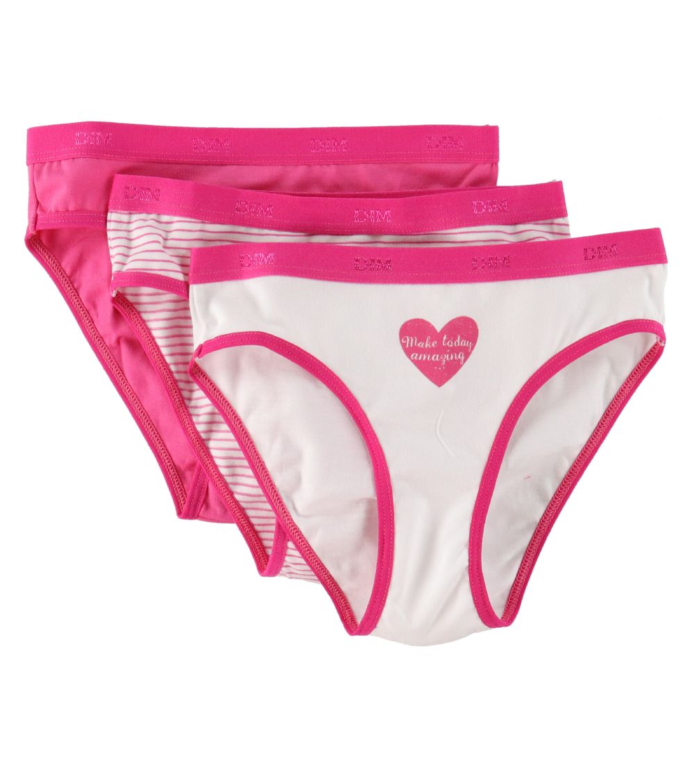 Pack of 2 pink stretch cotton panties DIM Girl