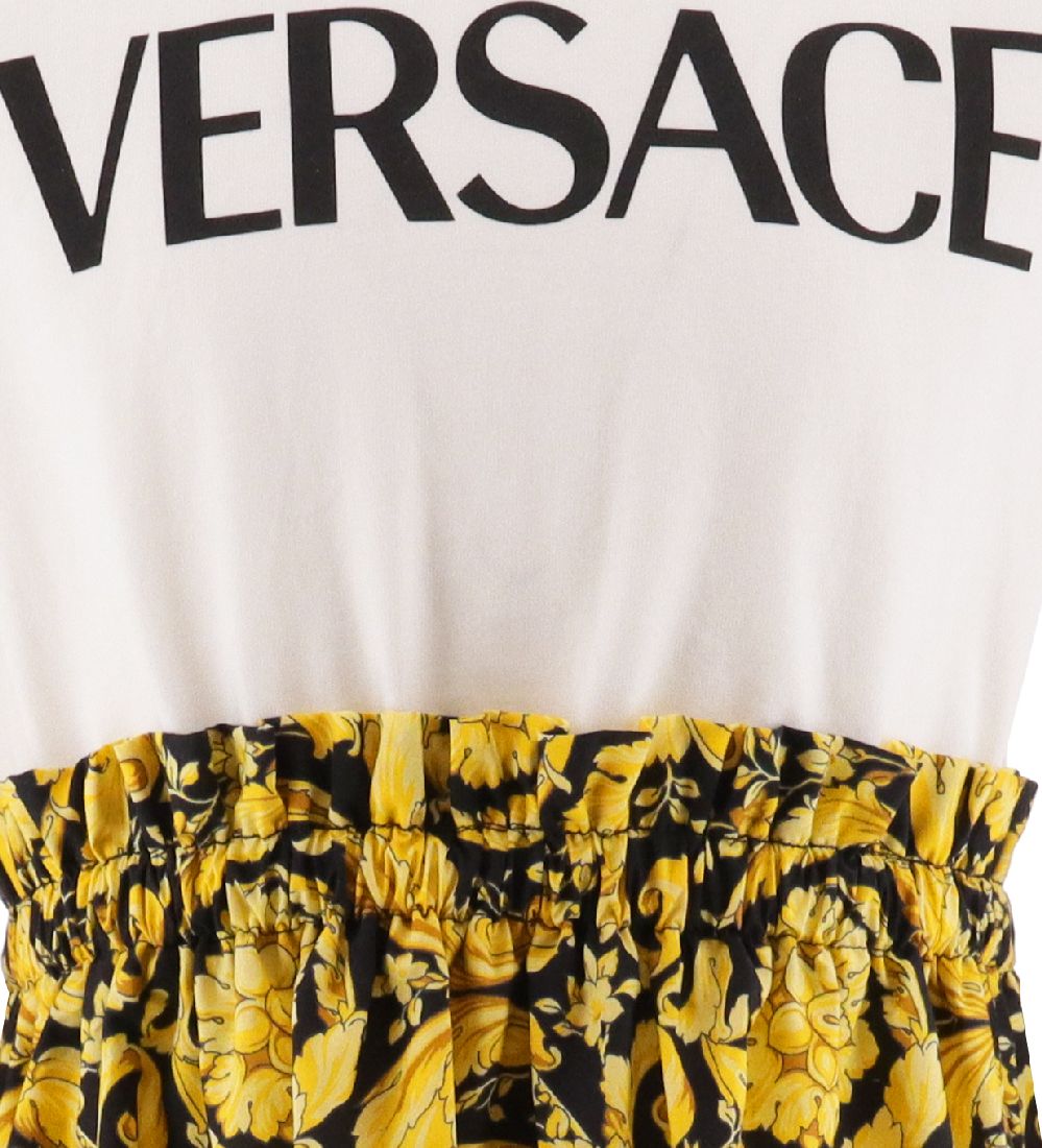 Versace Dress - White/Black w. Yellow