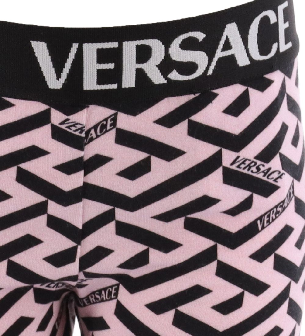 Versace Leggings - Pink/Black w. Print