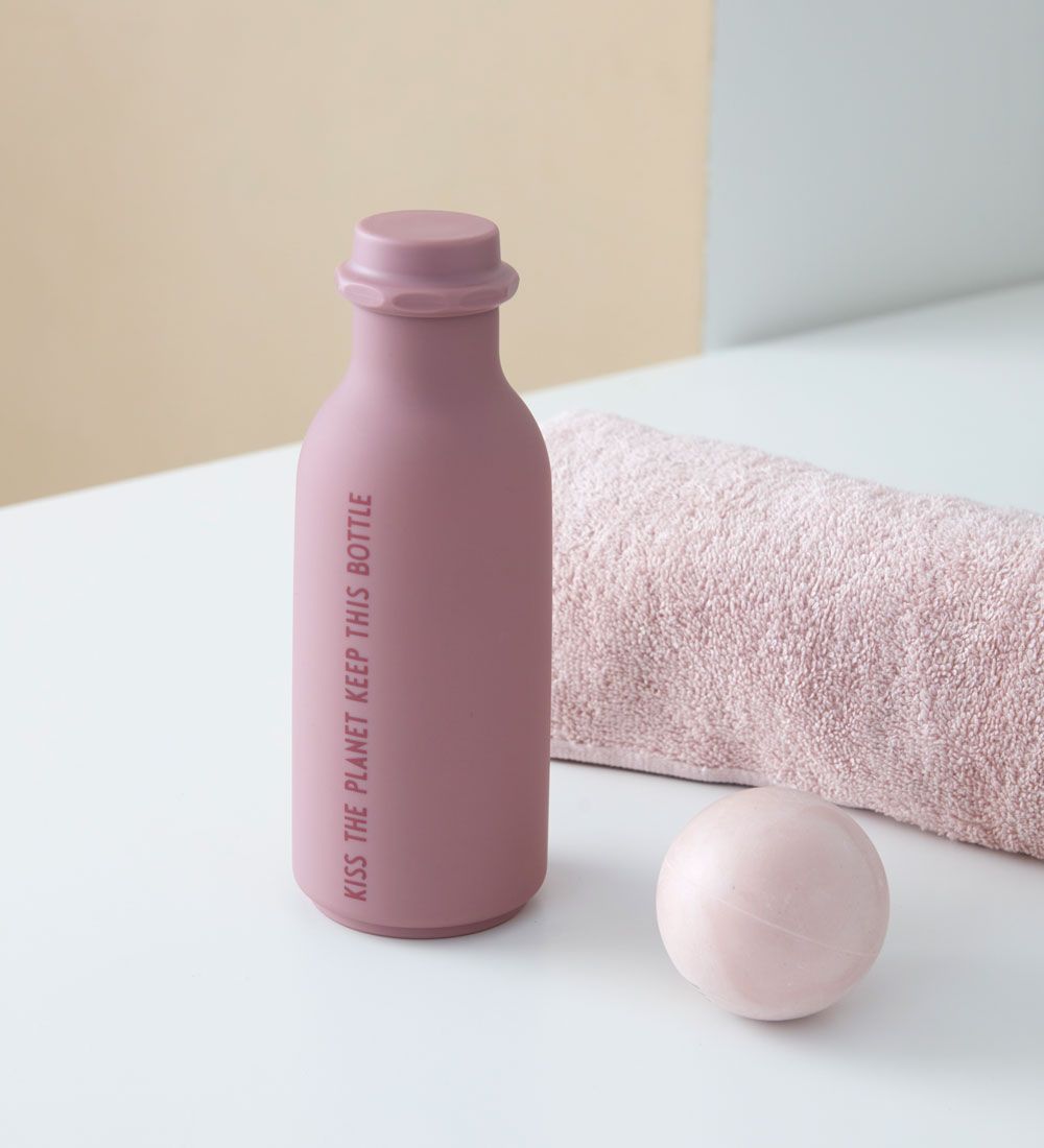 Design Letters Wasserflasche - To Go - 500 ml - Pink m. Text