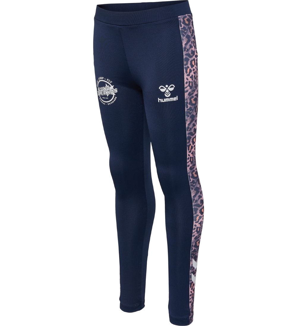 Hummel Tights - hmlFSK Joy - Black Iris/Heather Rose