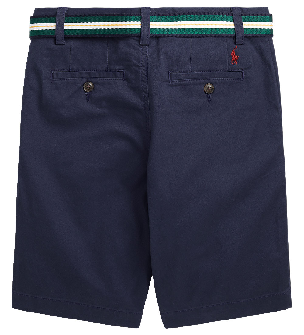 Polo Ralph Lauren Stuttbuxur - Bedford - Dökkblátt M. Belti