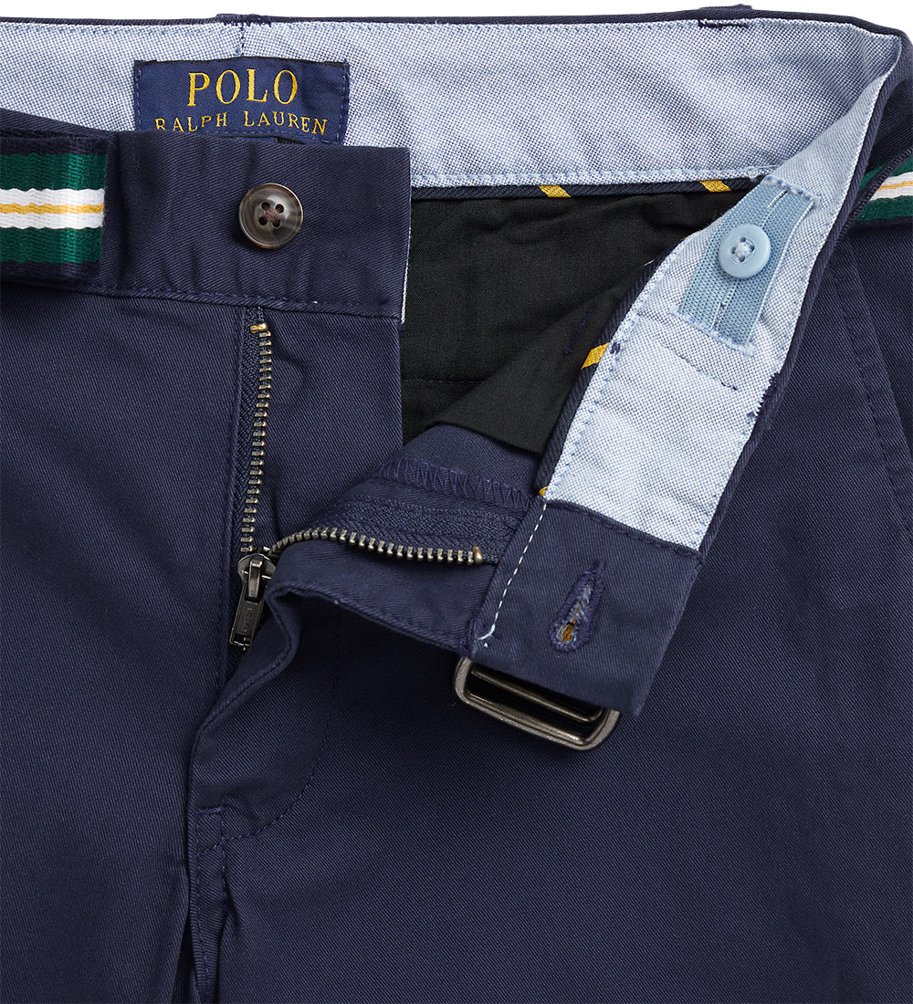 Polo Ralph Lauren Stuttbuxur - Bedford - Dökkblátt M. Belti