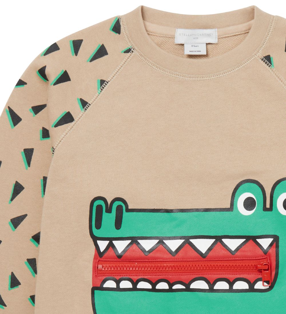 Stella McCartney Kids Sweatshirt - Beige w. Crocodile