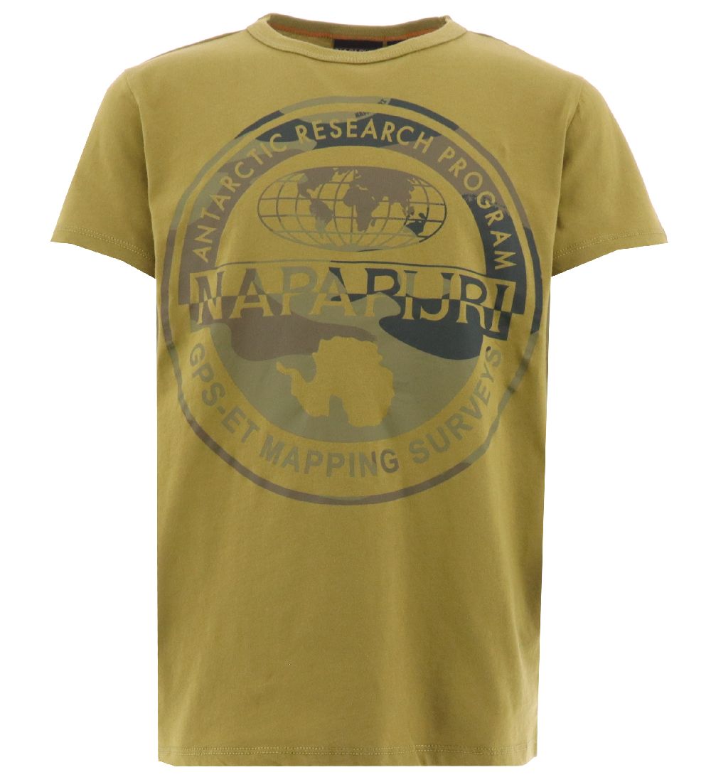 Napapijri T-shirt - Green Moss w. Print