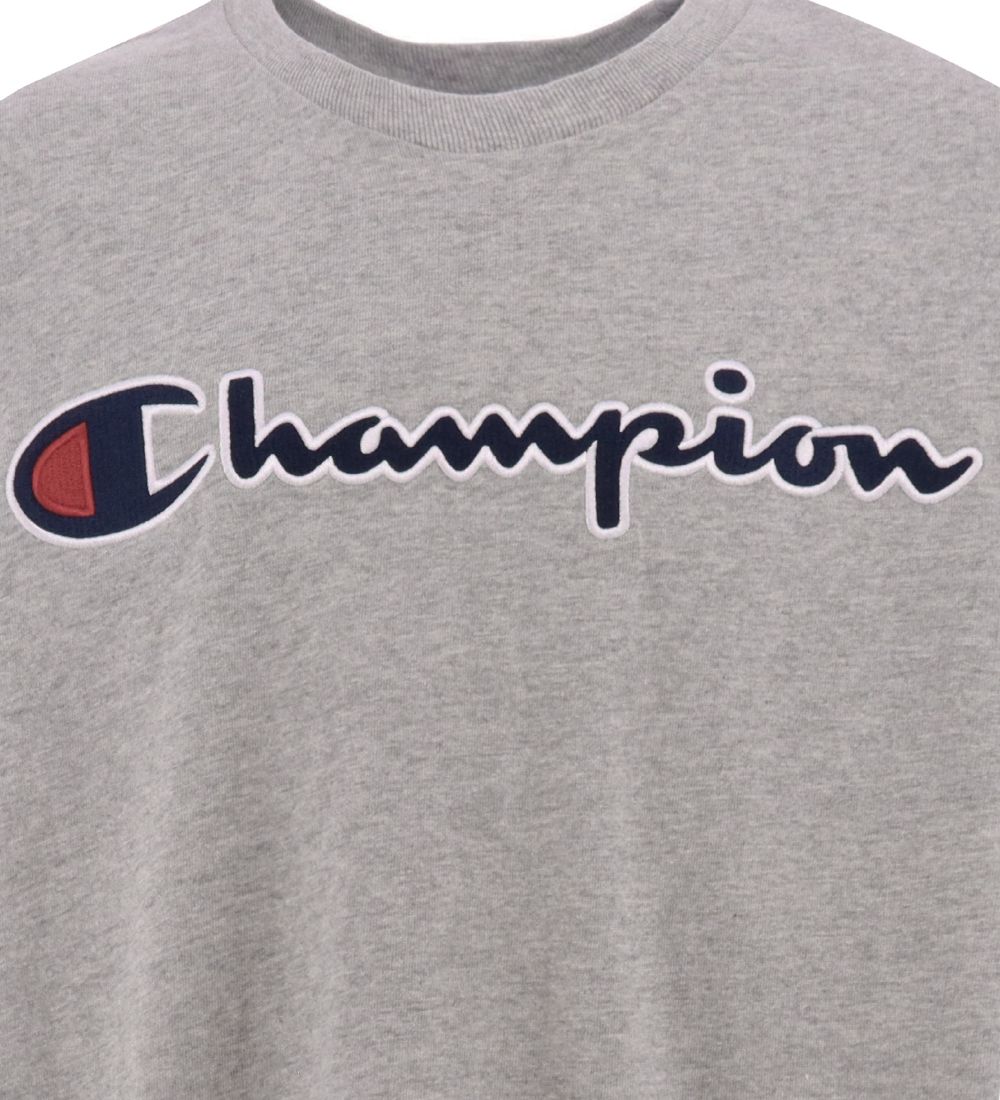 Champion Fashion T-skjorte - Grå Melert m. Logo