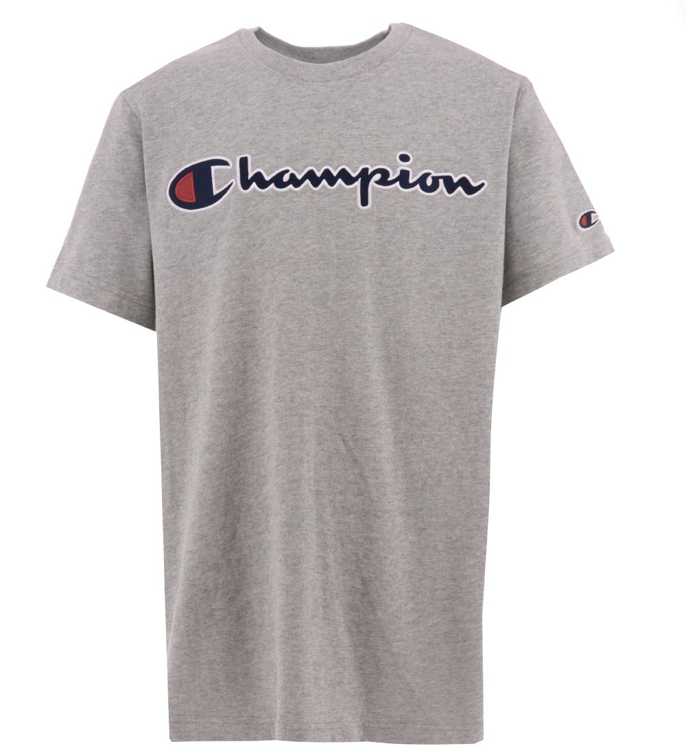 Champion Fashion T-skjorte - Grå Melert m. Logo