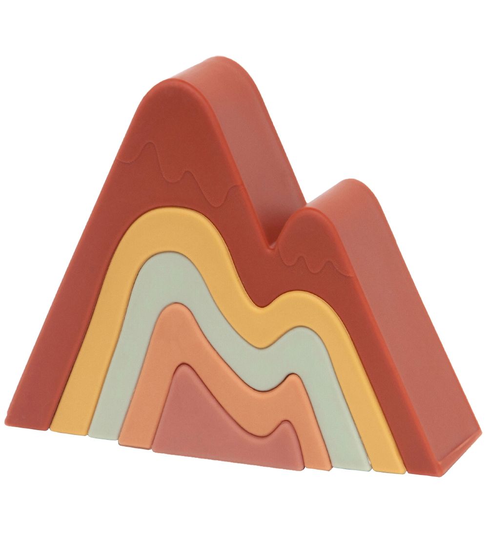 Petit Monkey Stacking Blocks - Mountain - Baked Clay