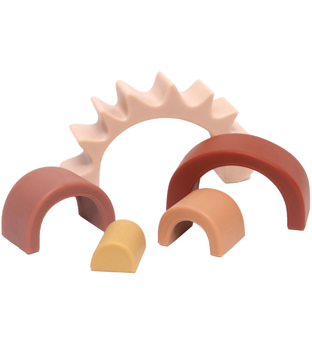 Petit Monkey Stacking Blocks - Sun - Pink