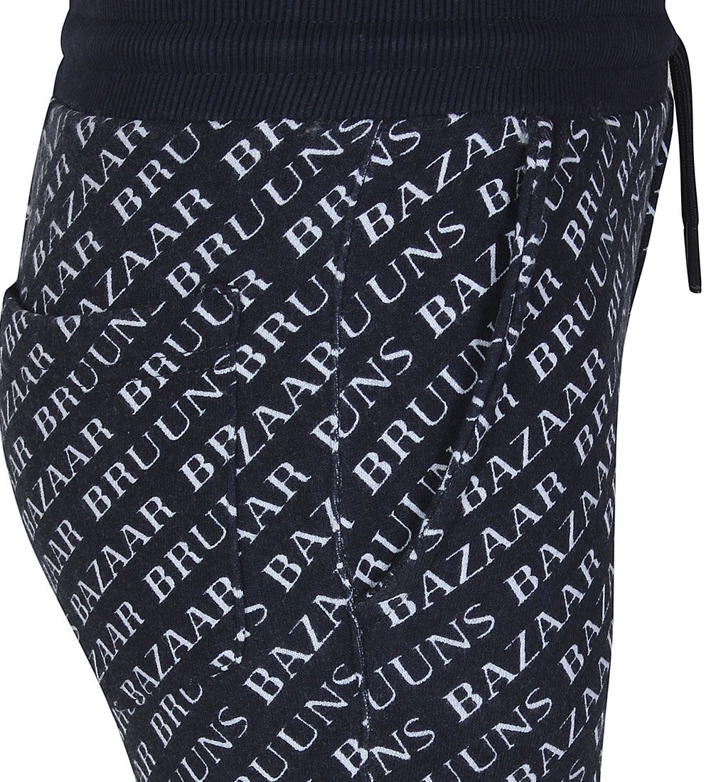 Bruuns Bazaar Sweat Shorts - Hardin - Navy/White