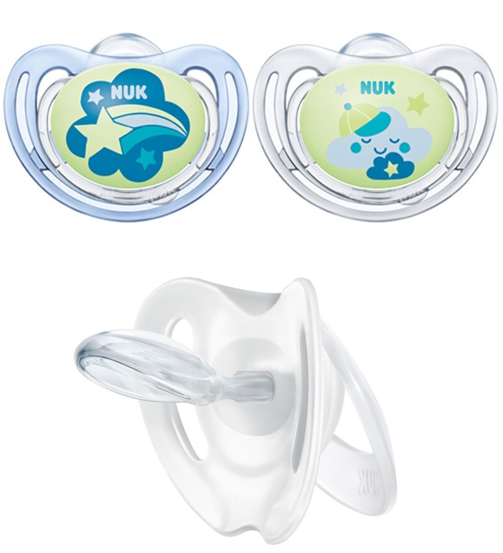 Nuk Pacifiers - Freestyle Night - 2-Pack Blue