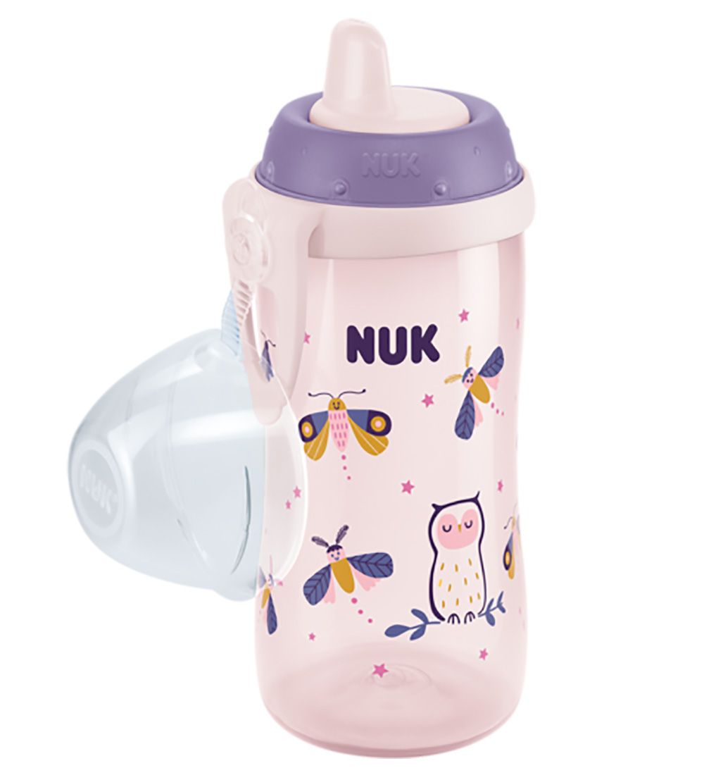 Nuk Water Bottle w. Spout Lid - Kiddy - Glow in The Dark - 300ml