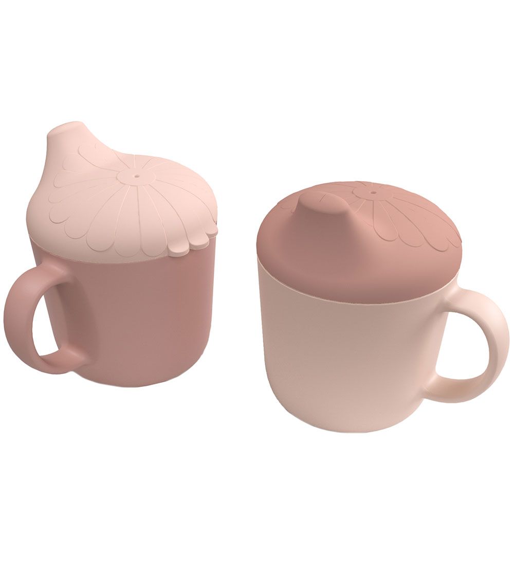 Cam Cam Cup w. Spout Lid - Flower - 2-Pak - Rose Mix