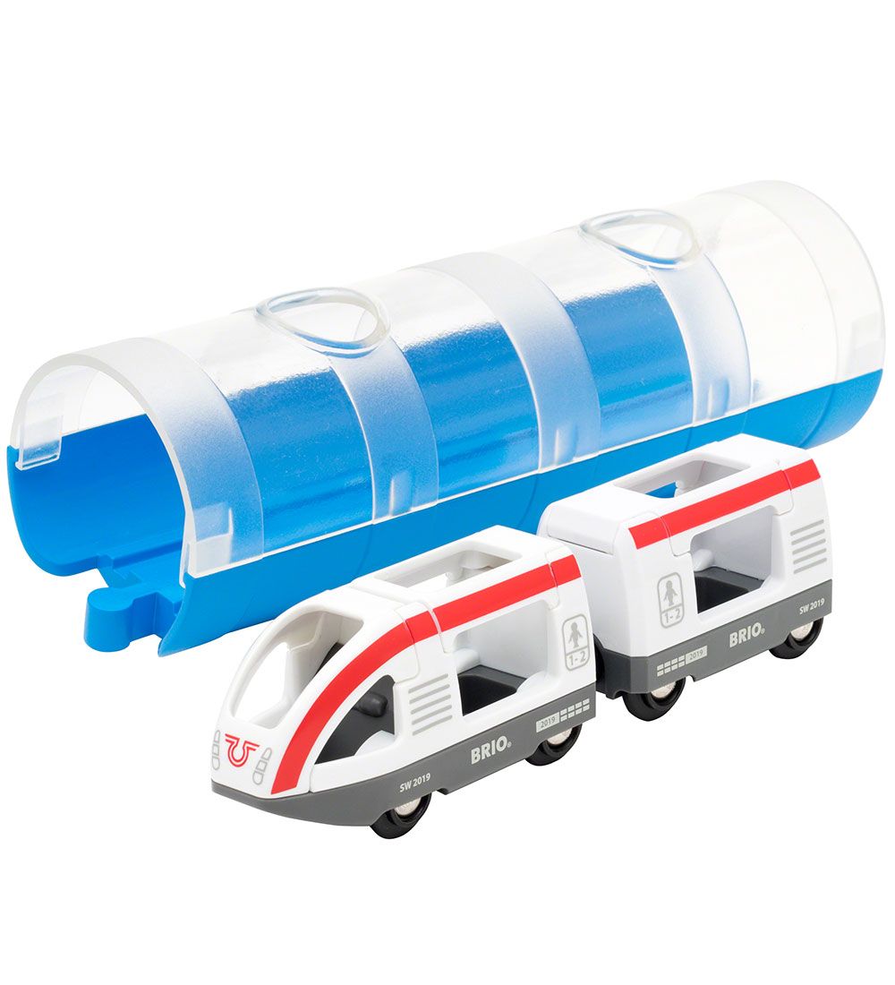 BRIO World Farþegalest M. Göng - Hvítt/Blá 33890