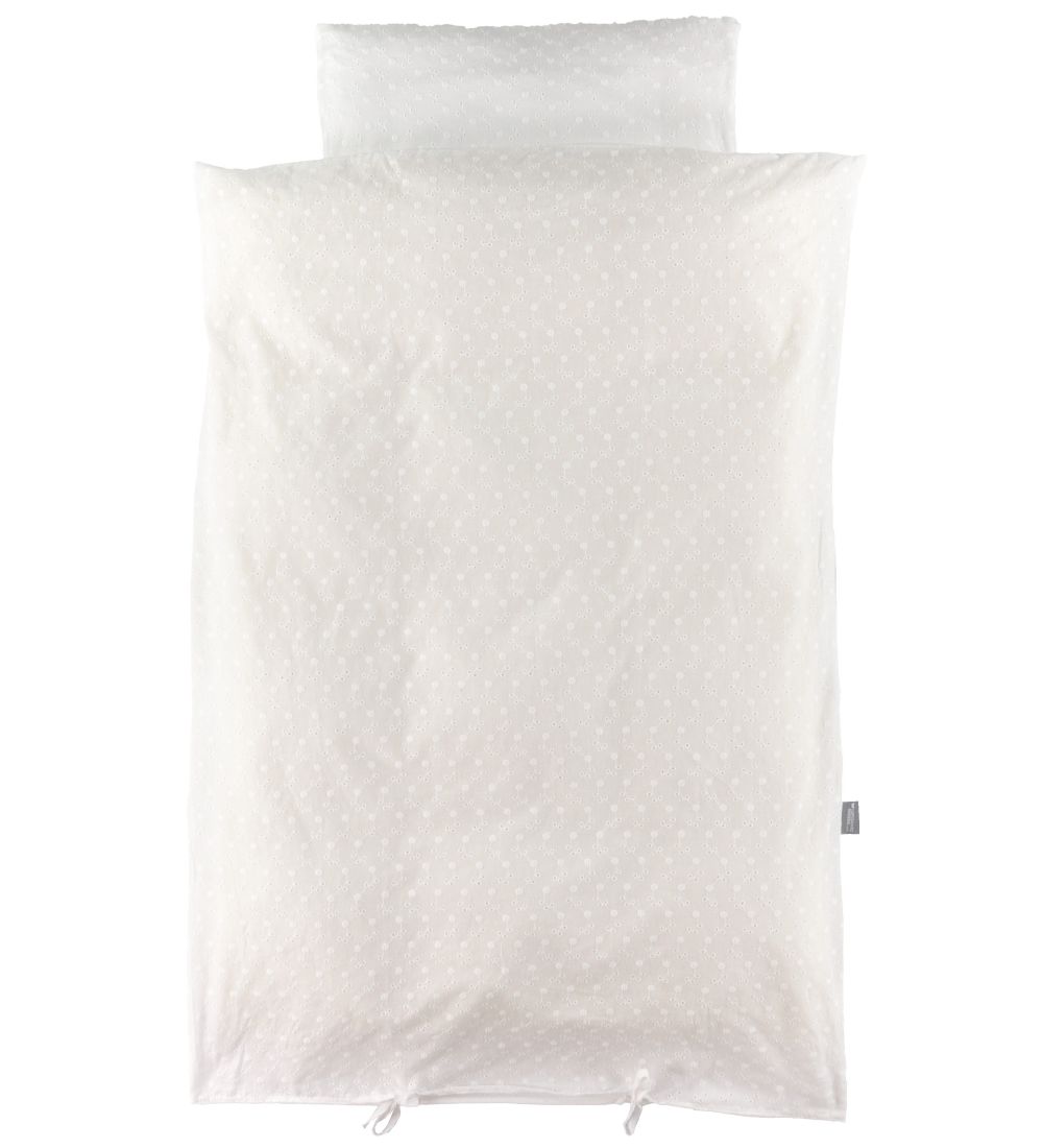 Nørgaard Madsens Bedding - Baby - White w. Embroidery Anglaise