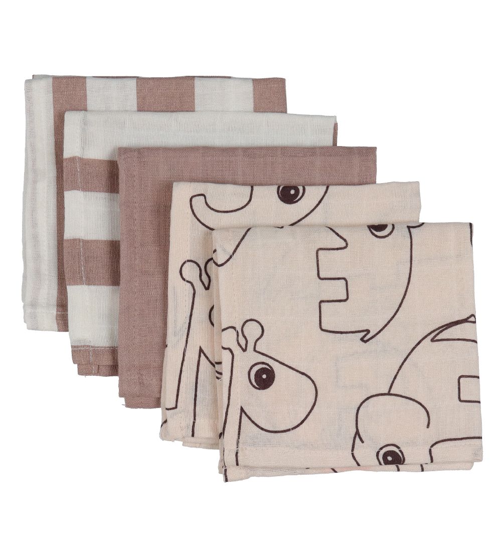 Done By Deer Washcloths - 5-Pack - 30x30 cm - Deer Friends Powde