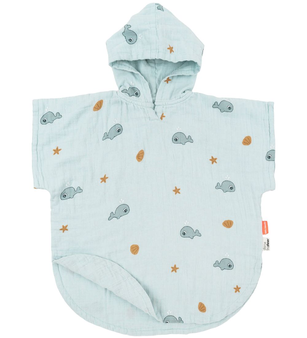 Done By Deer Towel Poncho - Wally - Blue