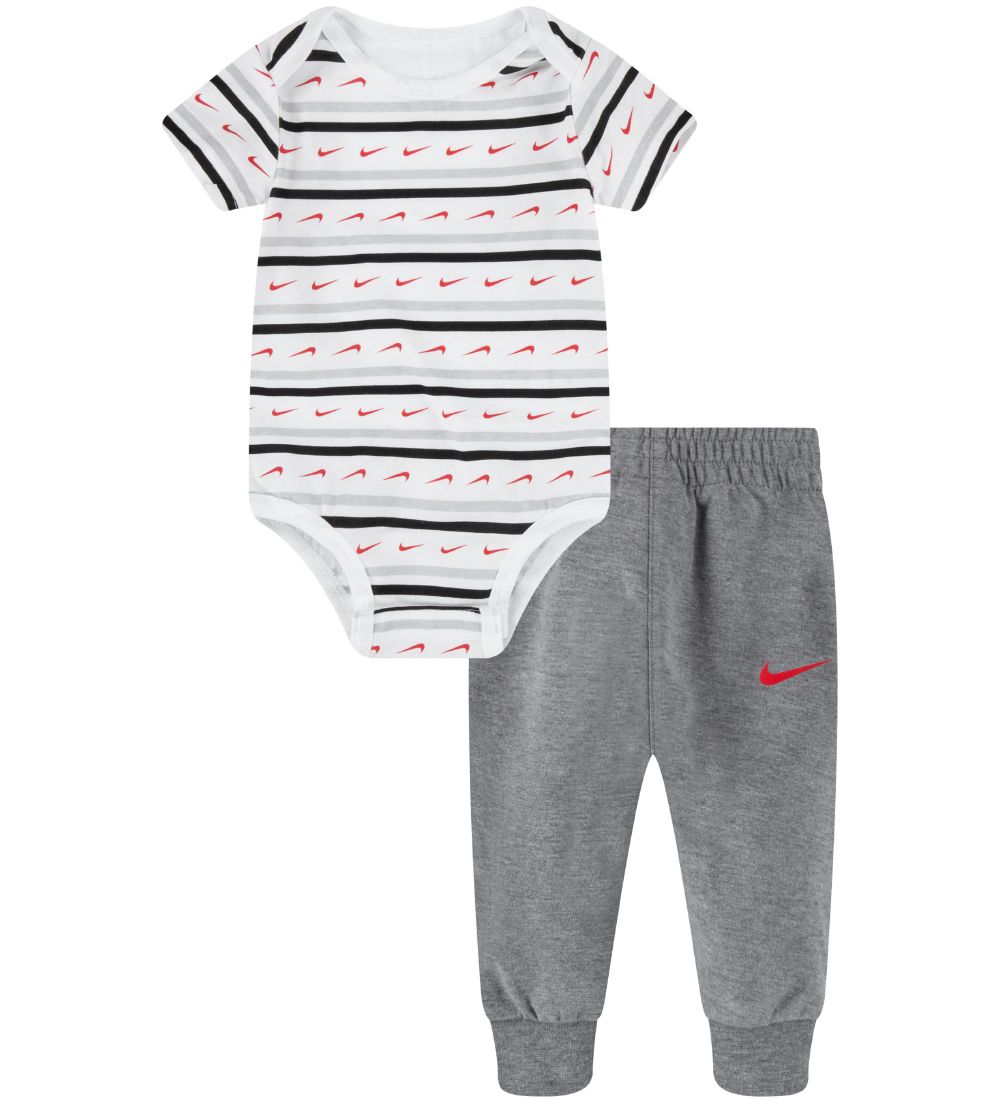 Nike Jogginghosen/Body k/ä - Swoosh Stripe - Carbon Heather