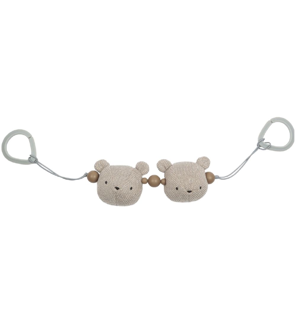 Chaîne de Poussette Smallstuff - Ours - Sandy/Grey