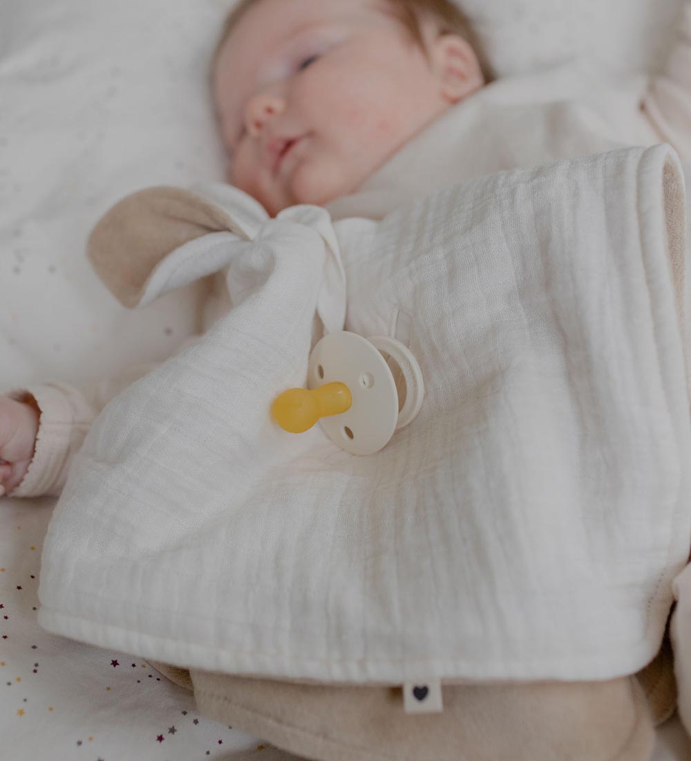 Bibs Uniriepu - 40x40 cm - Kenguru - Ivory/Vanilla