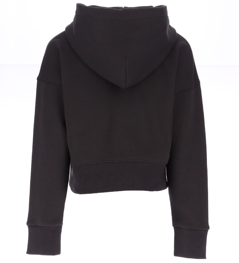 GANT Hoodie - Cropped - Contrast Shield - Dark Graphite