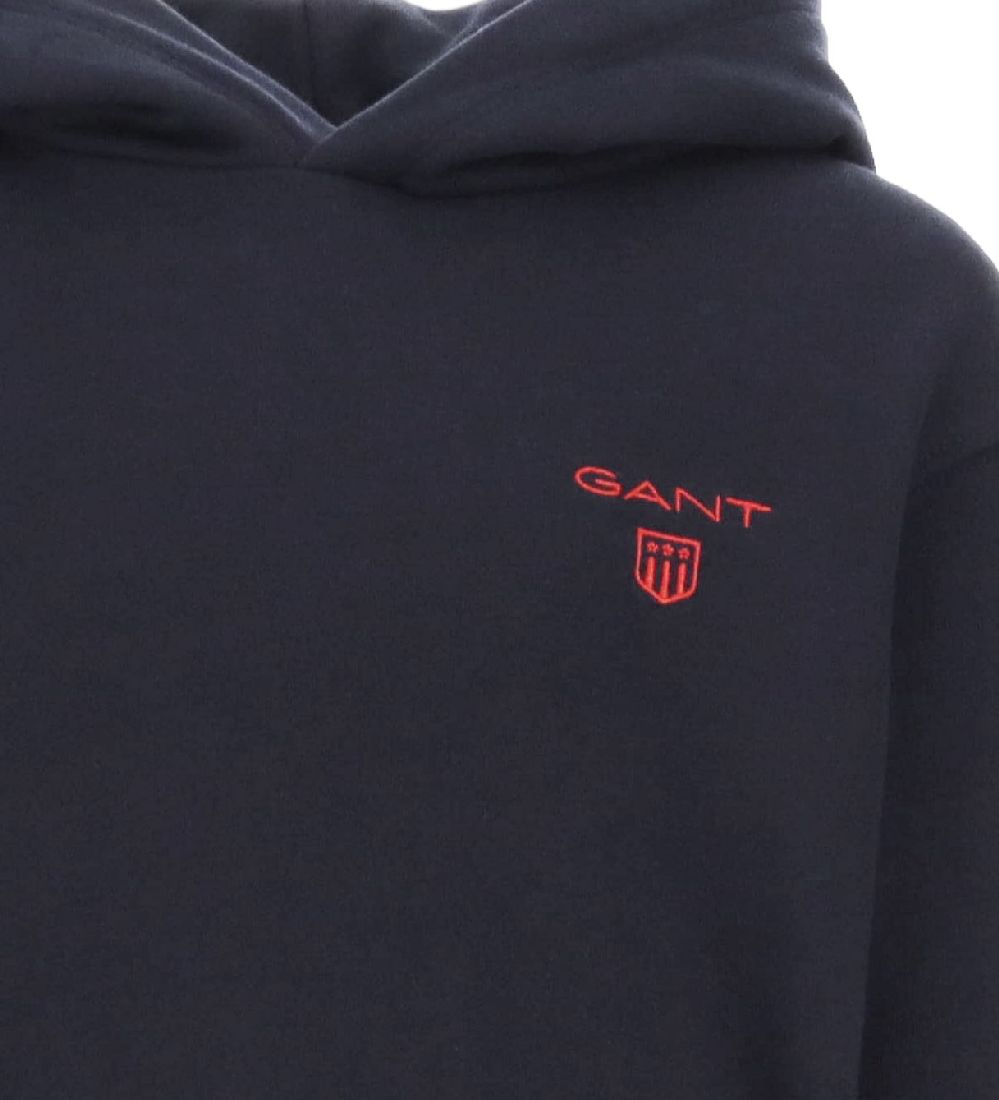 GANT Hoodie - Contrast Shield - Evening Blue