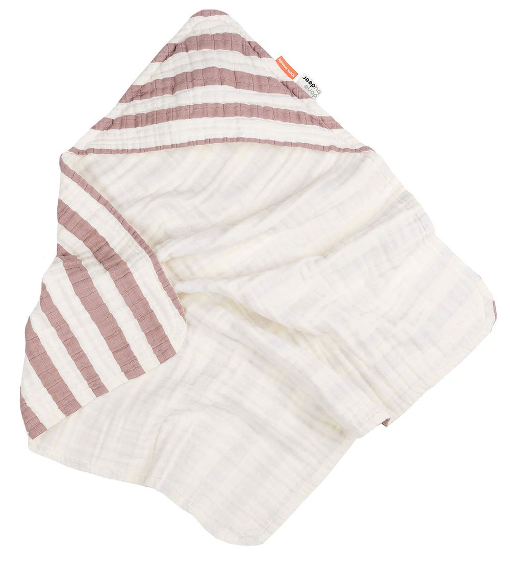 Done by Deer Baby towel - 70x70 cm - Stripes Powder