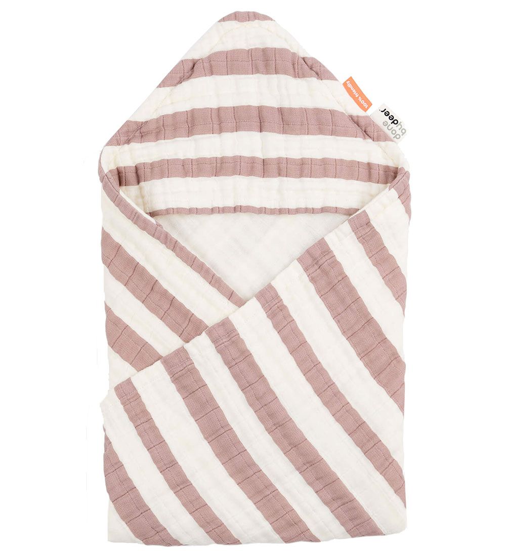 Done by Deer Baby towel - 70x70 cm - Stripes Powder