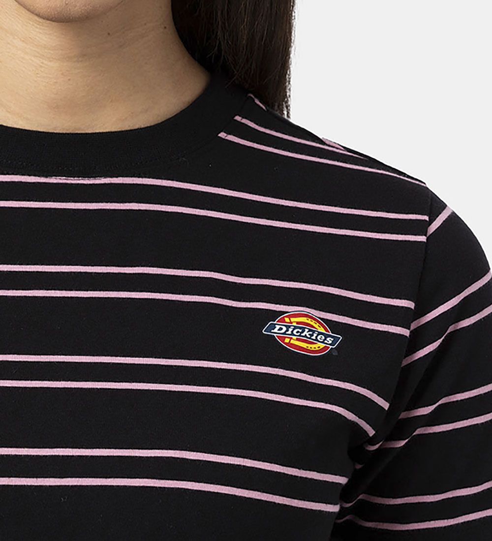 Dickies T-skjorte - Beskåret - Westover - Svart/Rosastsribet