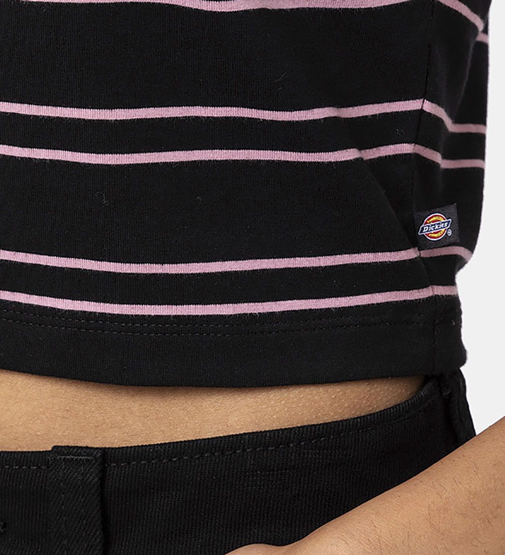 Dickies T-skjorte - Beskåret - Westover - Svart/Rosastsribet