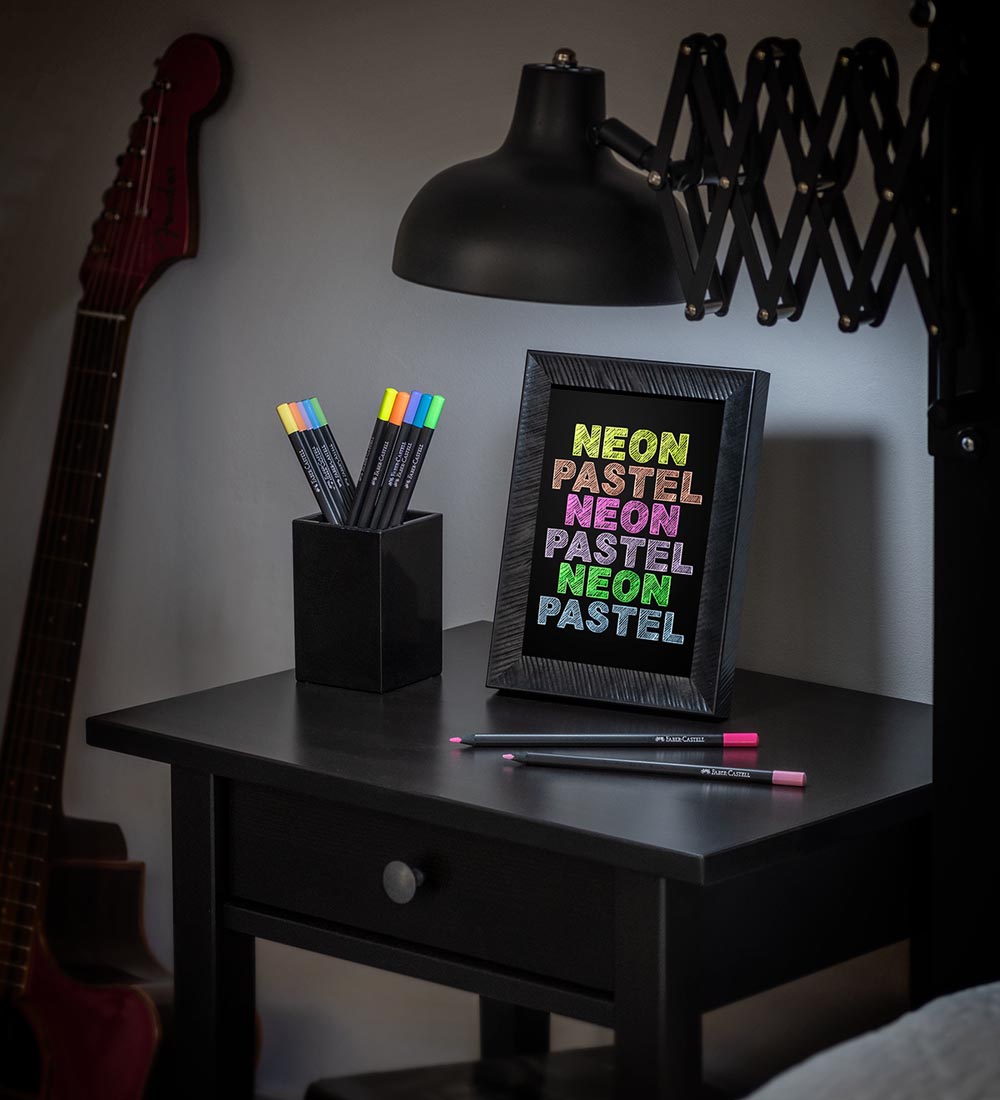 Faber-Castell Colouring Pencils - Triangular - 12 pcs - Neon/Pas