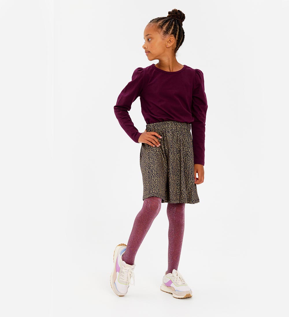 The New Tights - 2-Pack - Glitter/Solid - Maroon