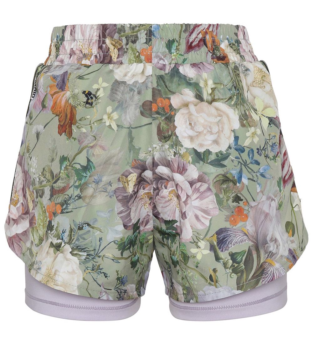 Molo Shorts - Omari - Green Botanic