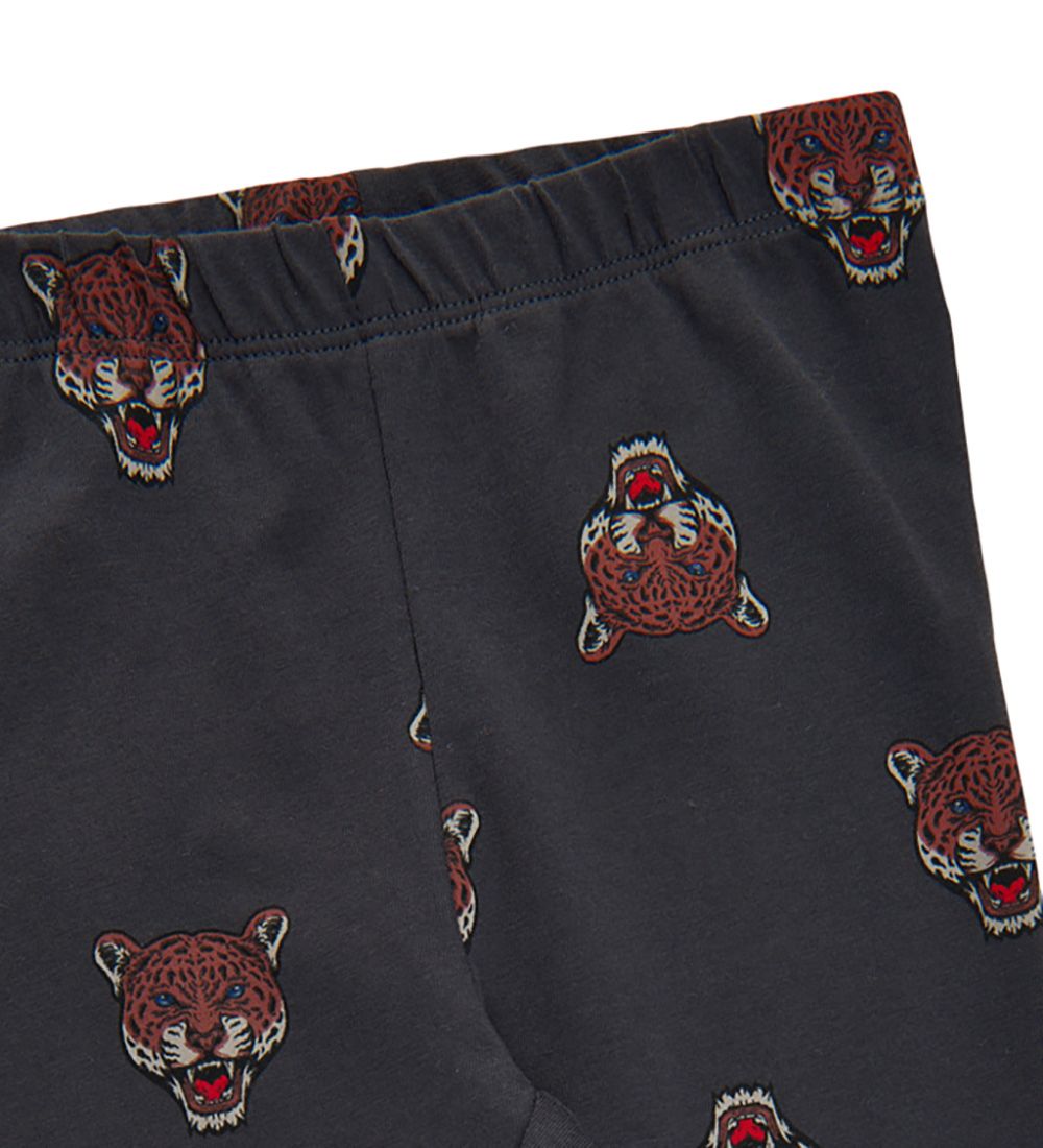 The New Siblings Leggings - TNSDiego - Phantom w. Leopard heads