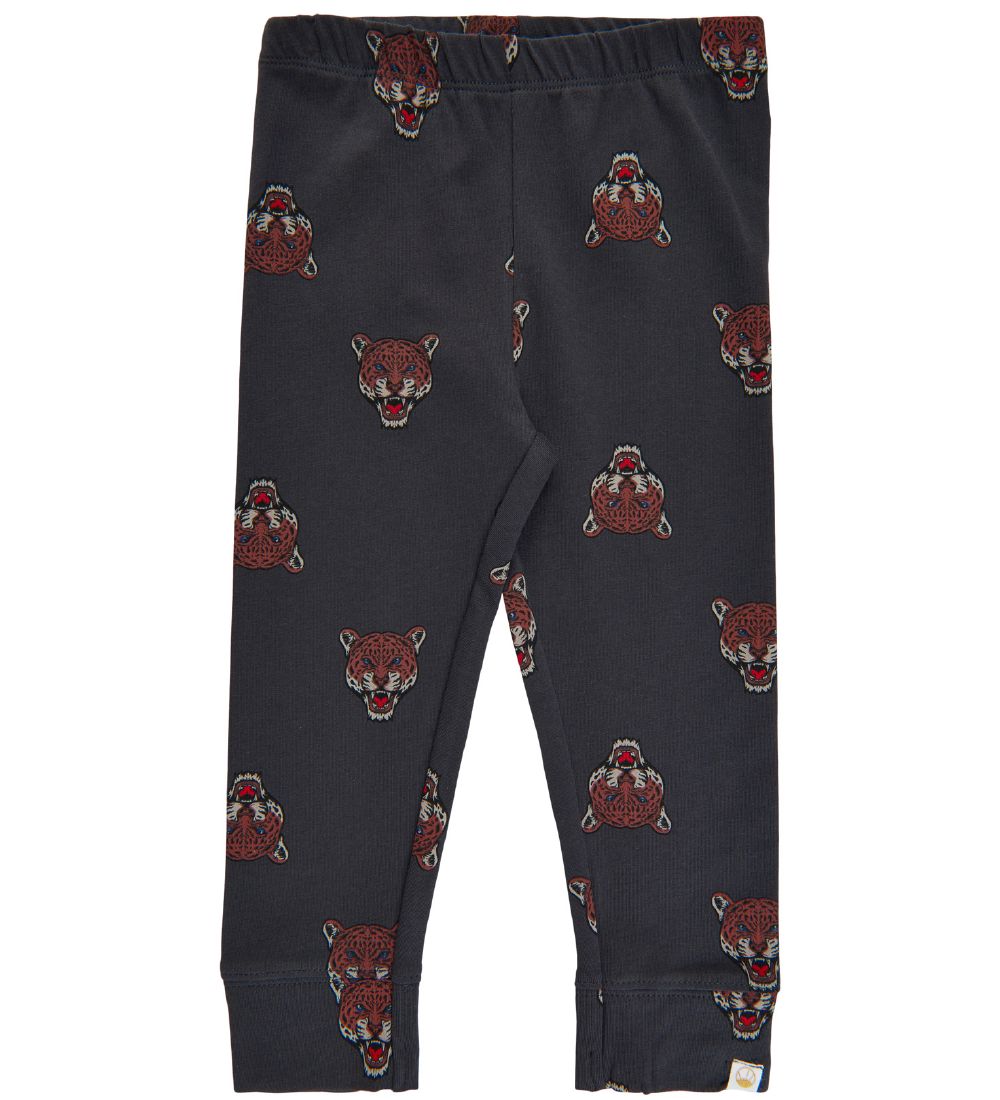 The New Siblings Leggings - TNSDiego - Phantom w. Leopard heads