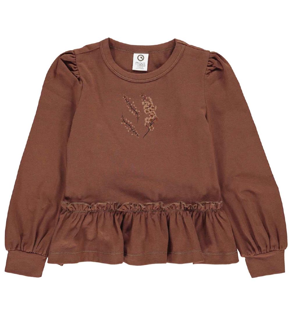 Müsli Blouse - Lupine Pretty - Acorn w. Print