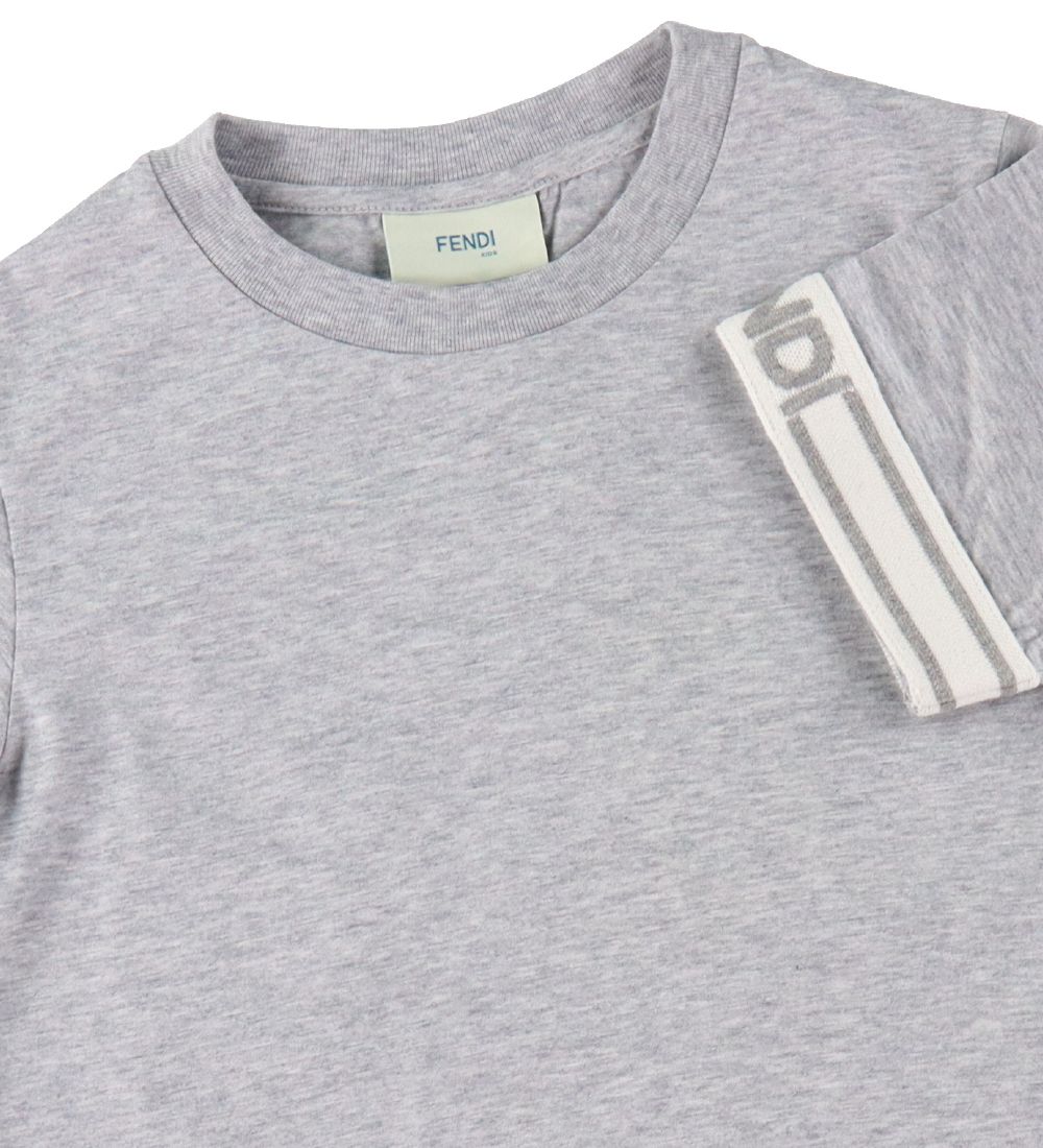 Fendi T-shirt - Grey Melange w. White