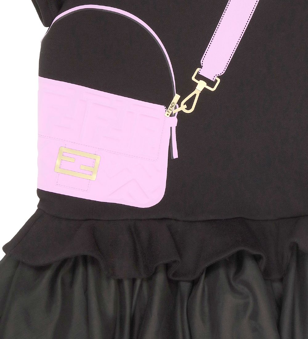 Fendi Dress - Black/Pink w. Print